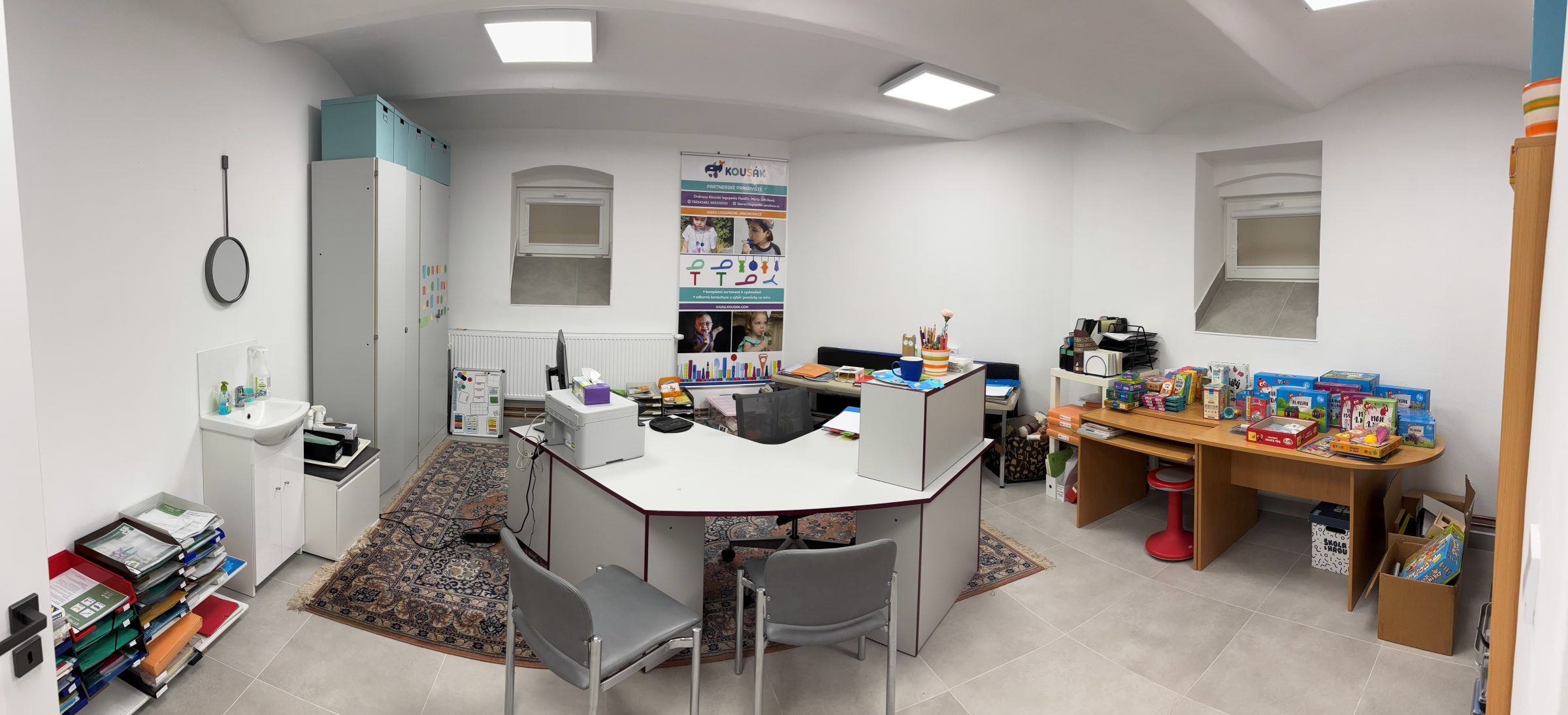 Interiér ordinace klinické logopedie PaedDr. Mária Jancíková v Liberci